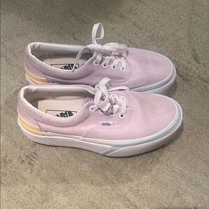Vans Women's Light Pink and Cream Sneakers
